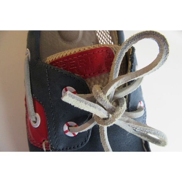 Sperry Top Sider Angelfish Boat Shoe - Flat Heel Red White And Blue Womens 8M - Picture 8 of 11